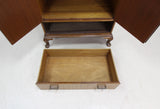 Elegant Vintage Tallboy Cabinet Linen Cupboard with Drawer - 1930s Art Deco