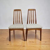 Pair of Benny Linden Danish inspired Teak Dining Chairs - Set of 2
