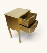 And So To Bed London Bombe Bedside Cabinet in Gold Colour