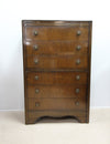 Vintage Dark Oak Tallboy Chest of Drawers
