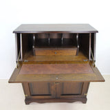 A Vintage Style Wood Effect Writing Bureau In Dark Finish