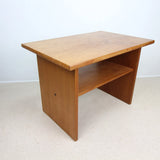 Teak Two Tier Small Coffee / Side Table with Magazine Shelf