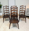 Vintage Mid Century Set of 4 Ercol 496 Batwing Dining Chairs