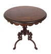 A Small Mahogany Top Cast Iron Base Table
