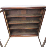 Antique Glass Front Bookcase Medium Height Adjustable Shelves Lockable