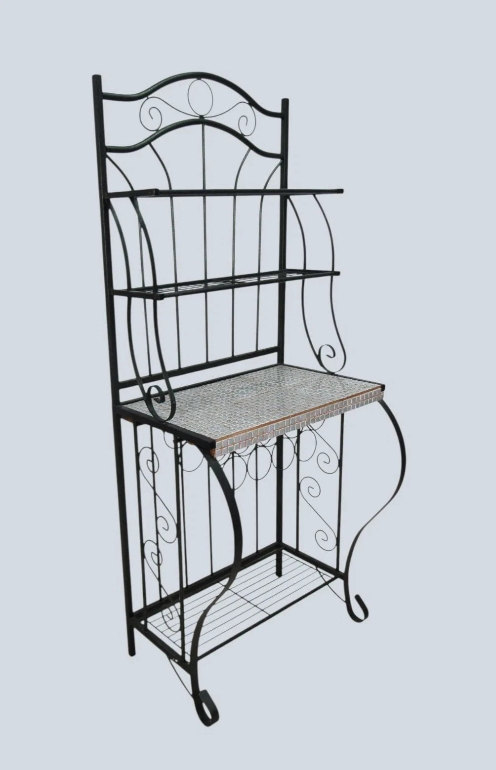 A French Style Wrought Iron Shelving Unit / Whatnot